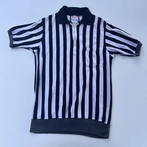 Vintage Wilson Referee Shirt Mens Size Large 60s Sports Jersey Striped 70s Fade - Picture 1 of 5