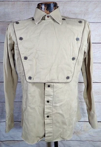 Vintage 80s Western Bib Shirt M Rodeo Wrangler Cowboy Old West Style Distressed USA - Bild 1 von 13