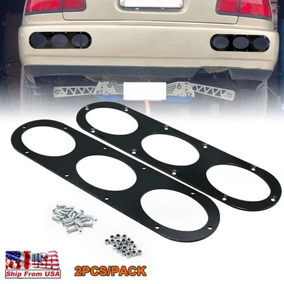 Car Bumper Diffuser Universal Aluminium Alloy Rear Race Air Diversion Panel Blac Foto 1 de 4