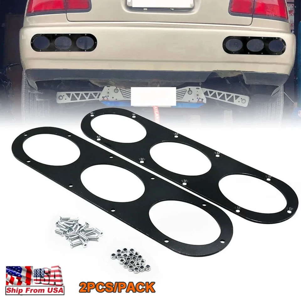 Car Bumper Diffuser Universal Aluminium Alloy Rear Race Air Diversion Panel Blac Foto 1 de 4