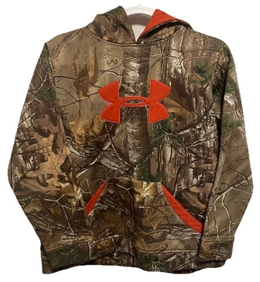 Moletom com capuz UNDER ARMOUR Youth Boys XL camuflagem armadura Realtree lã manga longa - Imagem 1 de 3