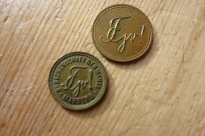 Alte Biermarken   der Burschenschaft Germania Marburg - Bild 1 von 2