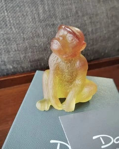 Daum France Figurine Sitting Monkey With Box And Papers Brand New🔥 - Picture 1 of 11