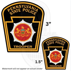 X2 Pennsylvania State Police 3” & 1.5” Sticker Decal PSP Fraternal Patch PA - Picture 1 of 1