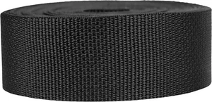 Water-Resistant Polypropylene Nylon Webbing Strapping 2 Inch x 50 Yards - Black - Picture 1 of 3