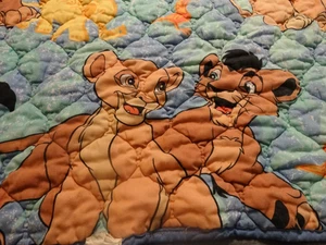 Vintage König der Löwen Simba und Nala Steppdecke/Überwurf - Bild 1 von 2