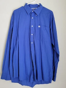 Cinch Hemd Button Down Langarm Herren Gr. M Blau Logo Western Cowboy - Bild 1 von 10