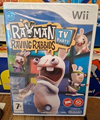 Rayman Raving Rabbids TV Party GAME Nintendo Wii - 2008 NEW & SEALED RARE FIND - Image 1 of 2