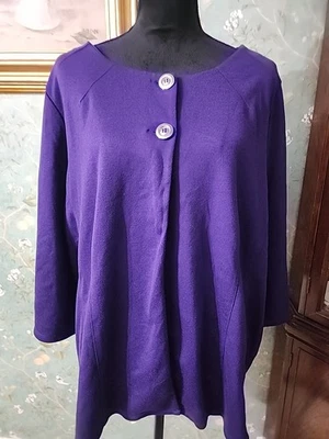 Chaqueta para mujer Nwot Avenue talla 26/28 púrpura elástica  Foto 1 de 4