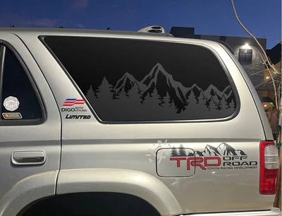 Se adapta a Toyota 4RUNNER 1996-2002 ventana trasera escena exterior montaña calcomanía pegatina Foto 1 de 4