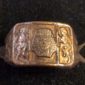 Vintage Rare 10k Egyptian Signet Ring  - Picture 1 of 5
