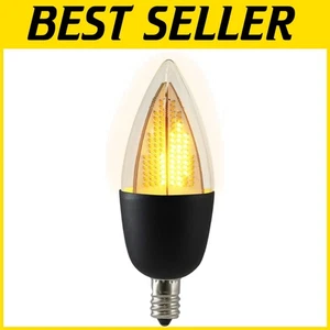 Warm White Flickering Flame Light, 15,000 Hour LED E12 Bulb, Elegant Design - Picture 1 of 8