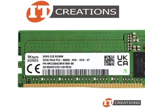 SK HYNIX 32 GB PC5-44800 DDR5-5600B-R MEMORIA ECC EC8 REGISTRATA HMCG88AMBRA190N - Foto 1 di 2