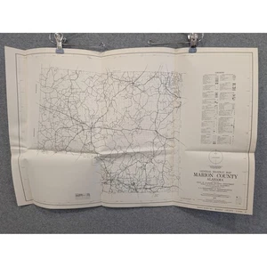 Vintage 1979 General Highway Karte Marion County Alabama 26" x 18" Hamilton - Bild 1 von 4