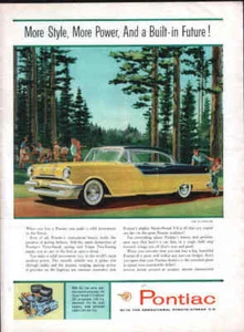PONTIAC Yellow-Black 870 CATALINA 1955 Car ad - Picture 1 of 1