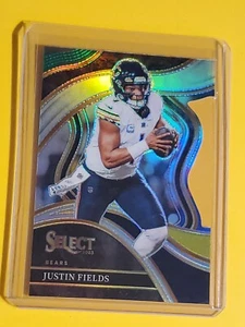 Justin Fields 2023 Panini Select #249 Green & Yellow Prizm Club Level Die Cut - Picture 1 of 12