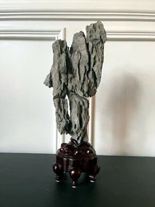 Extraordinary Chinese Scholar Rock Ying Stone on Stand - Picture 1 of 12