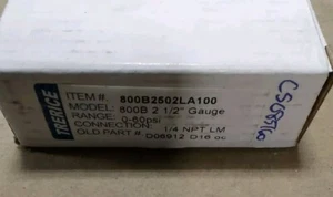 Trerice 800B2502LA100 D06912 Pressure Gauge 2.5" 60PSI 1/4" NPT LM E37 - Picture 1 of 4