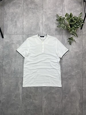 Camisa Polo Henley Blanca Manga Corta Z Zegna Sport Talla L Para Hombre Foto 1 de 4