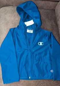 NWT, Champion, Blue, Wind Breaker Hooded Jacket-Boys Size XS/4 - Picture 1 of 7