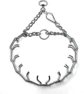 Prong Dog Training Collar with Quick Release Buckle Ultra-Plus Chrome Plated Ste - Picture 1 of 7