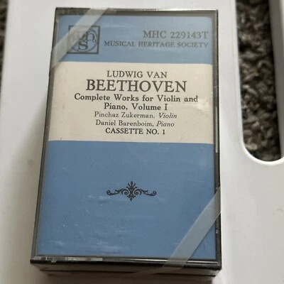 Ludwig Van Beethoven Violin & Piano Works, VOL. I NO. 1 & 2 Cassette Sealed New - Image 1 of 4