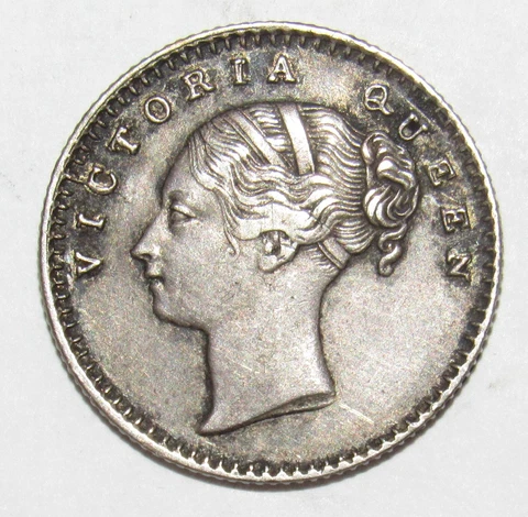 British India East India Company 1840 1/4 Rupee KM#454 XF (G26) Cover