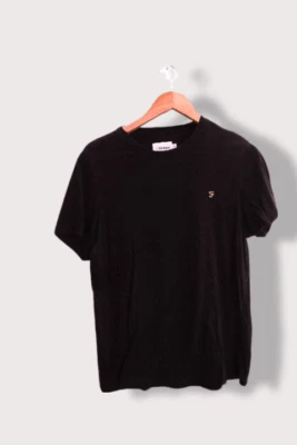 Camisetas medianas vintage Farah negras lisas | SKU 2727 Foto 1 de 4