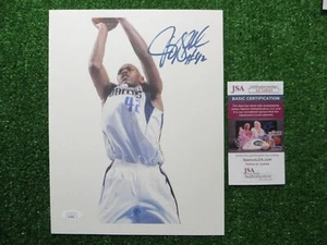 JERRY STACKHOUSE DALLAS MAVERICKS SIGNIERT 8,5x11 Jump Shot FOTO JSA COA - Bild 1 von 4