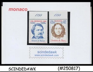 MONACO - 1999 FAMOUS AUTHORS - BALZAC & SEGUR - 2V-  MINT NH - Picture 1 of 1
