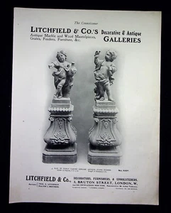 Litchfield Namensvetter Wandbild Geschichte Druck - 1911 Original Antik Steckling F109 - Bild 1 von 1