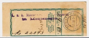 BOSNIA 1917 BEGLEITADRESSE-Teil, K.u.K….MONTENEGRO Stempel. Interessant! - Bild 1 von 1