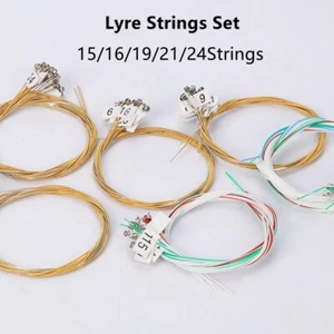 Lyre Harp Nylon String Replacement 15/16/19/21/24 STrings Lyre-Brass Strings-Set - Picture 1 of 15