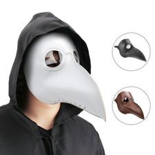 Plague Doctor Mask Birds Long Nose Beak Faux Leather Steampunk Halloween Mask