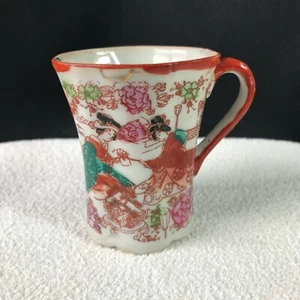 Geishas japonesas de colección pintadas a mano taza Demitasse - Imagen 1 de 8