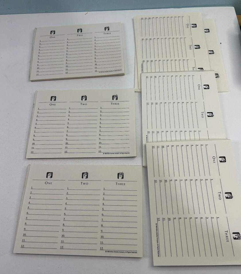 Piezas de repuesto Scattergories 1988 - Lote de almohadillas de papel en blanco Foto 1 de 4