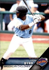 2017 Brooklyn Cyclones Choice #5 Leon Byrd Houston Cypress Ranch Texas TX Card