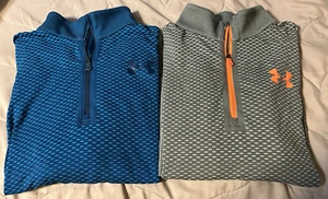 UNDER ARMOUR HEATGEAR Athletic Quarter Zip Loose Fit Shirt YLG Lot of 2 - Picture 1 of 8