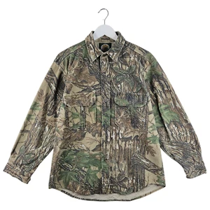 Vintage Cabelas Mens Realtree Camo Camouflage Military Shirt Overshirt Large L - Picture 1 of 17