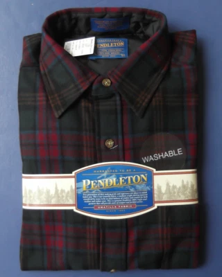 Vintage Pendleton Washable Wool Umatilla Red/Green Plaid Shirt - Medium - NWT - Image 1 of 4