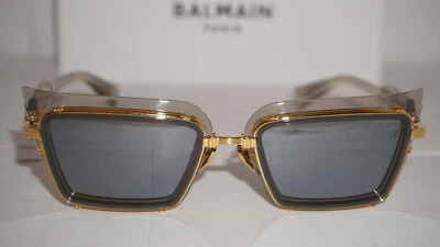 BALMAIN Nuevas Gafas de Sol ADMIRABLES Gris Dorado Gris Espejo BPS-130B-52 52 20 142 Foto 1 de 4