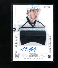 2013-14 Panini National Treasures Tyler Toffoli RPA Rookie 83/99 Auto Autograph