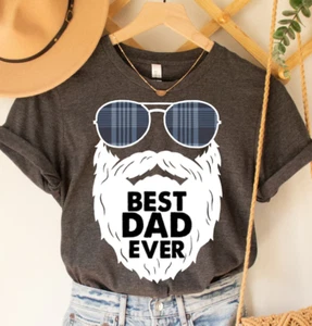 Best Dad Ever T-Shirt, Father Beard Shirt, Dad Beard Tee Fathers Day Gift - Picture 1 of 3