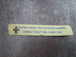 22nd Asia Pacific Sydney 2001 Cloth Patch Badge Boy Scouts Scouting (L36S) - Picture 1 of 2