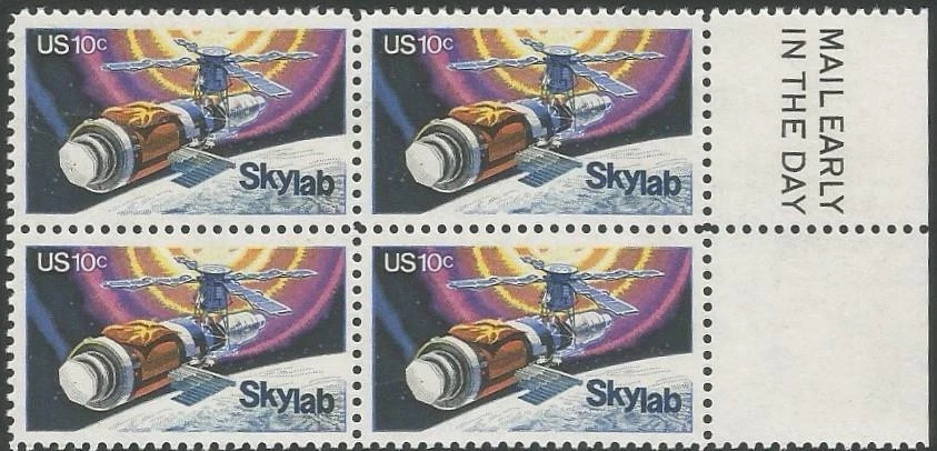 Mail Early Block of 4 stamps - Scott 1529 - 10 cent - Skylab - 1974 - MNH - Image 1 of 1