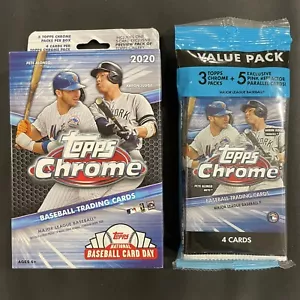2020 Topps Chrome - Factory Sealed HANGER BOX & VALUE PACK! Topps Chrome - Picture 1 of 3