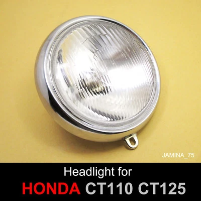 Lâmpada de cabeça para farol Honda Trail 110 CT110 Trail 125 CT125 6" + lâmpada 6 V + aro  - Imagem 1 de 4
