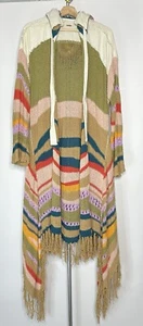 Free People Maxi Hooded Party Cardi Sweater Cardigan Sweeper Knit - Picture 1 of 17