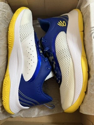 NEW Under Armour UA Steph CURRY Basketball Shoes Blue Yellow 3ZERO 6 3Z6 Size 7Y - Image 1 of 4