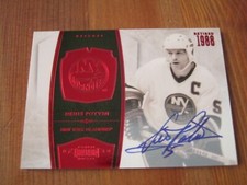 2010 11 Dominion Red Autograph #128 Denis Potvin - Islanders #'d 18/50 1988  ZH2